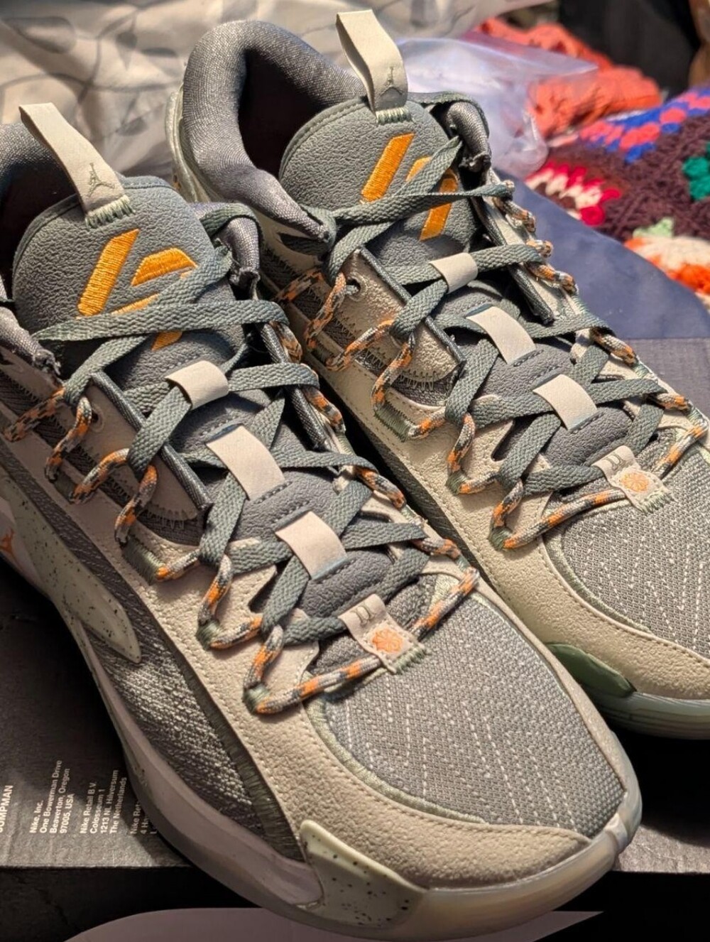 Brand New Air Jordan Luka 2 'Dragon Bridge' in Olive Aura/Vivid Orange, Mens 14